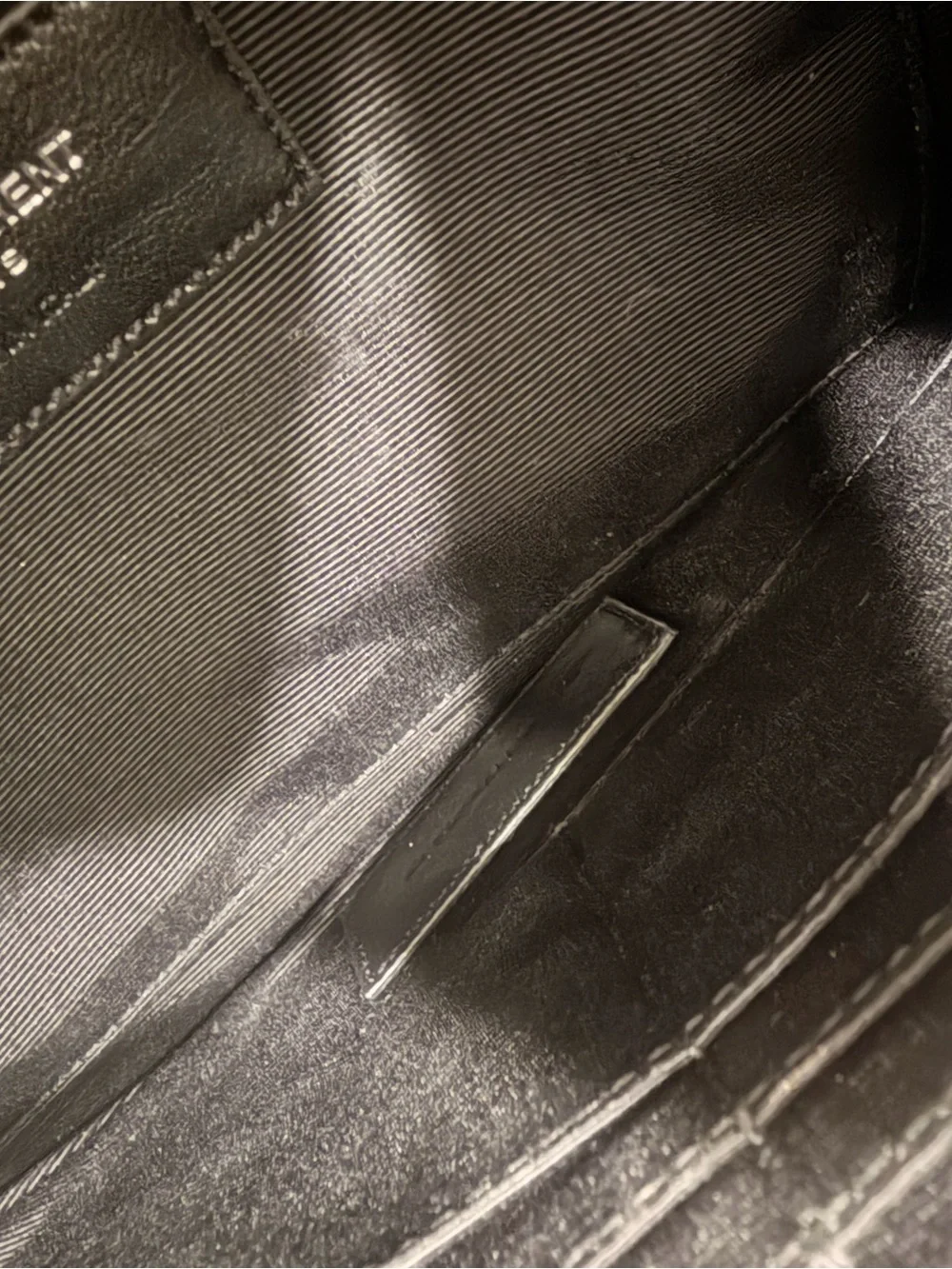 Yves Saint Laurent Black Suede Fringe Crossbody with Silver YSL Emblem - Picture 5 of 6